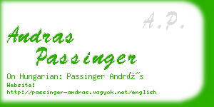 andras passinger business card